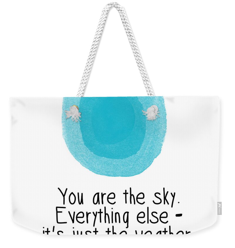 Sky Weekender Tote Bag featuring the digital art You Are The Sky by Linda Woods