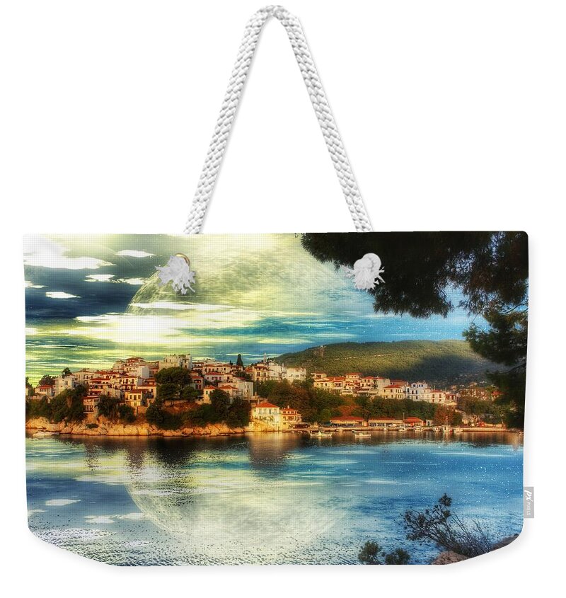 Yvonne Weekender Tote Bag featuring the digital art Yvonnes World by Abbie Shores