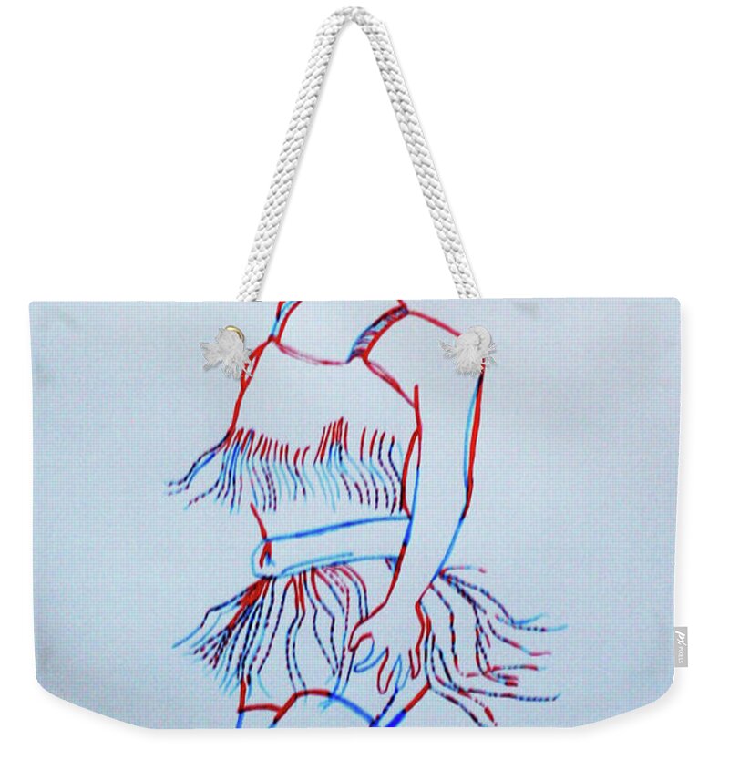 Jesus Weekender Tote Bag featuring the painting Zambia Traditional Dance by Gloria Ssali