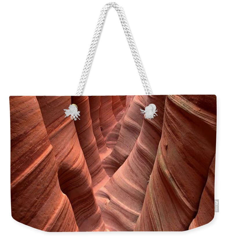 Slot Canyon Weekender Tote Bag featuring the photograph Zebra Slot Canyon by Adam Jewell