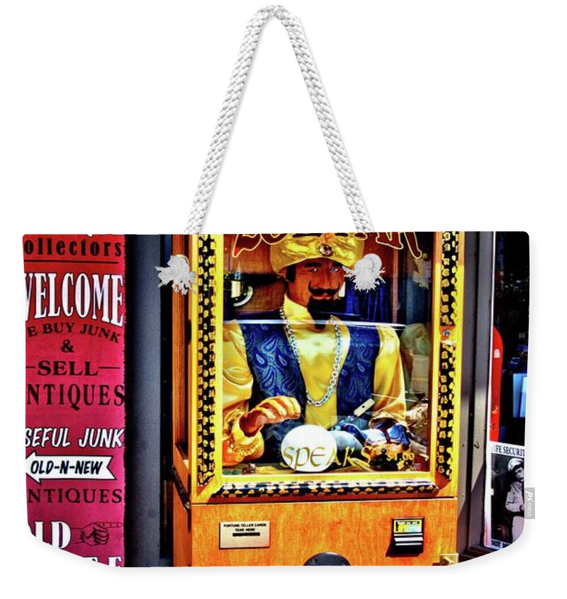 Fortune Teller Weekender Tote Bag featuring the photograph Zoltar... Tells Your Fortune by Lauren Leigh Hunter Fine Art Photography