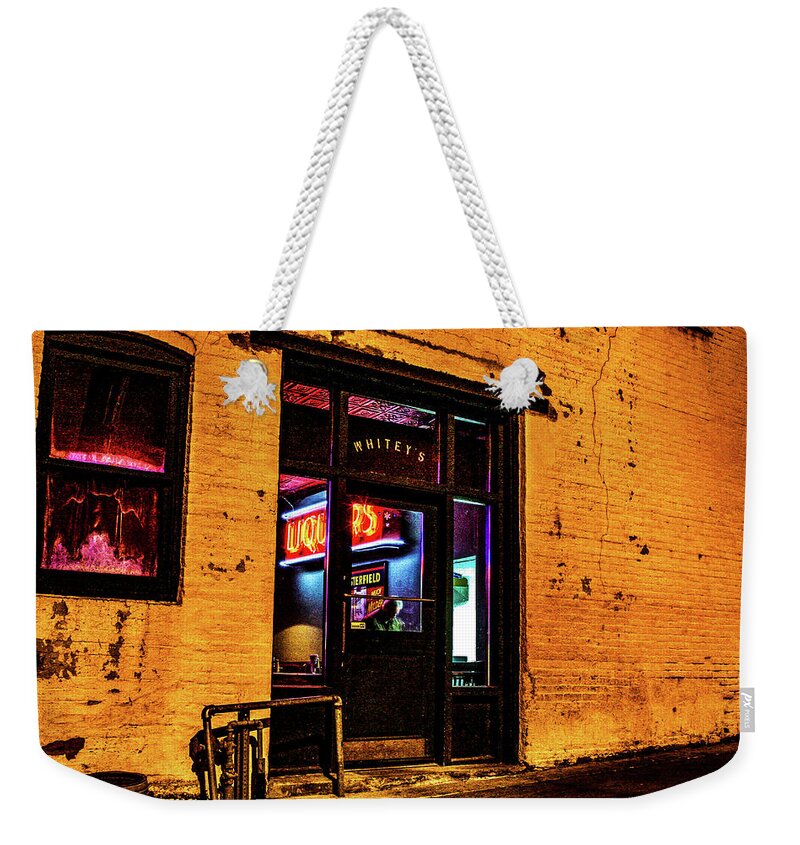 Whitey's Weekender Tote Bag featuring the photograph 015 - Whitey's by David Ralph Johnson
