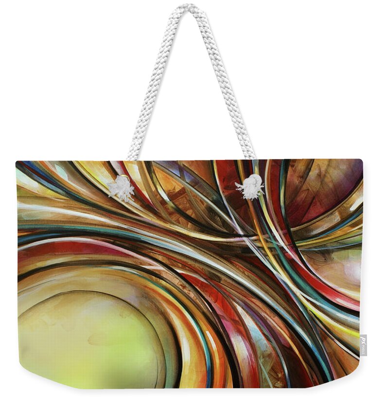 Abstract Weekender Tote Bag featuring the painting ' Ascension' by Michael Lang