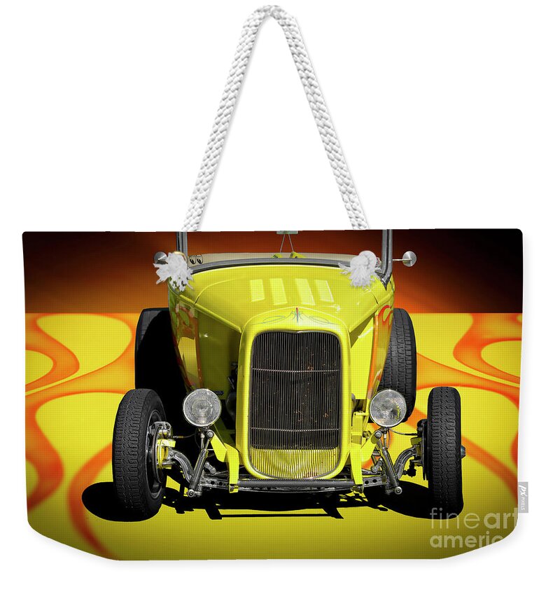 1932 Ford Roadster Weekender Tote Bag featuring the photograph 1932 Ford 'Louvers' Roadster by Dave Koontz
