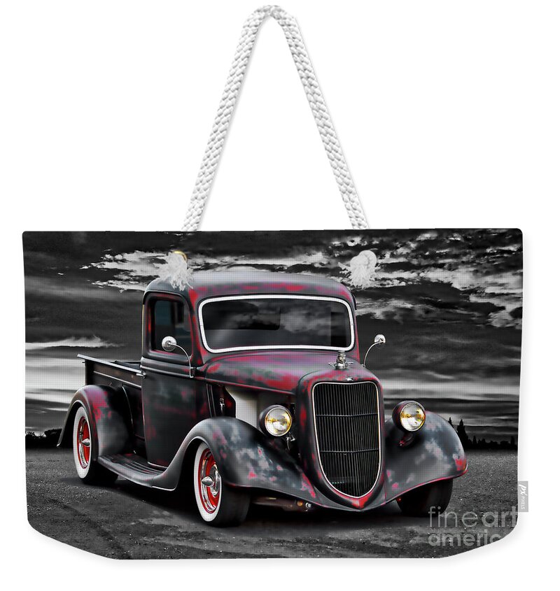1935 Ford Pickup Truck Weekender Tote Bag featuring the photograph 1935 Ford Pickup Truck by Dave Koontz
