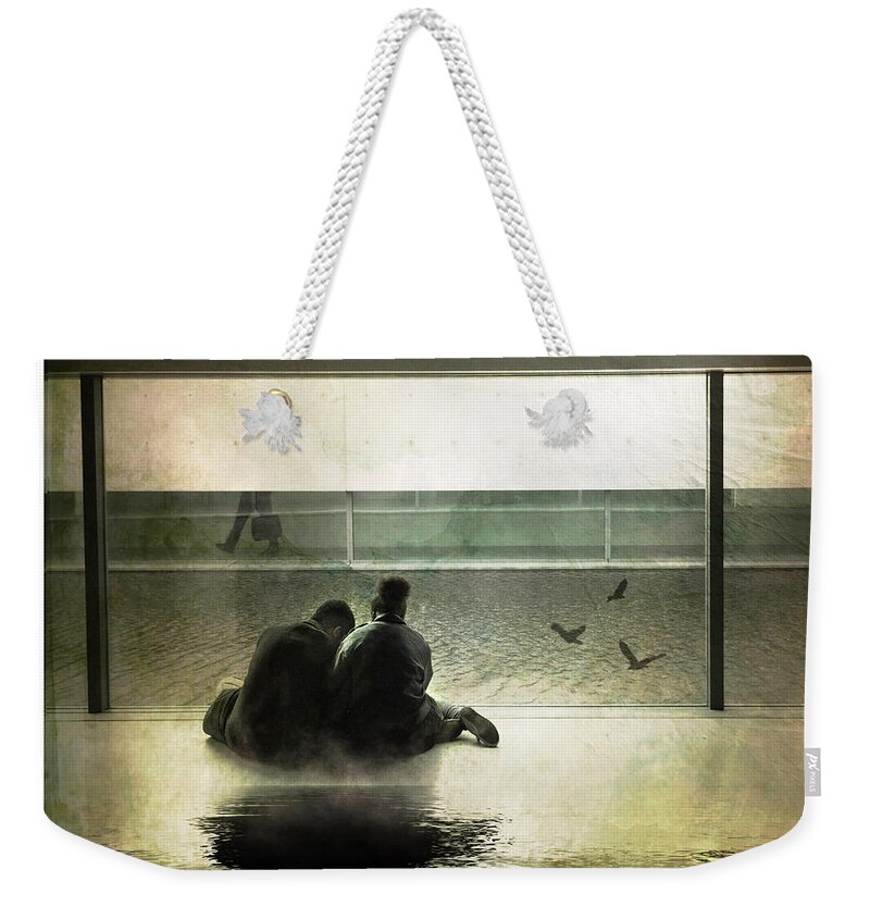 Girlfriend And Boyfriend Weekender Tote Bag featuring the photograph A Private Moment by Peggy Dietz