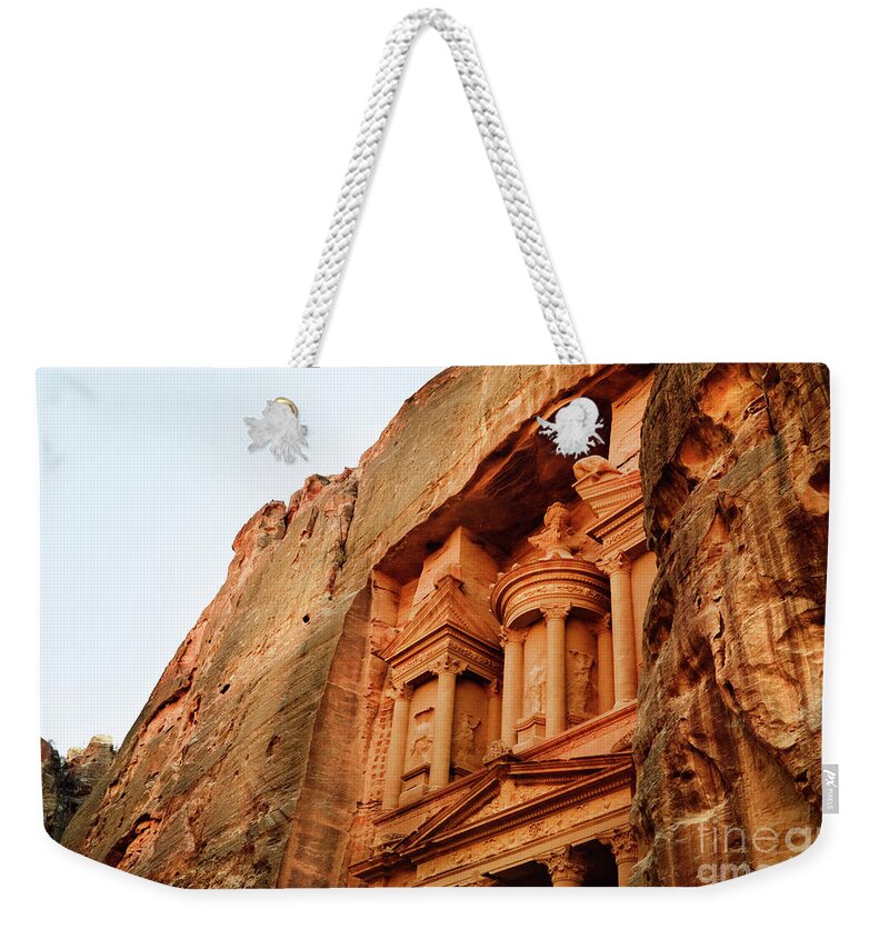 Petra Weekender Tote Bag featuring the photograph 	Al Khazneh, Petra #1 by Jelena Jovanovic