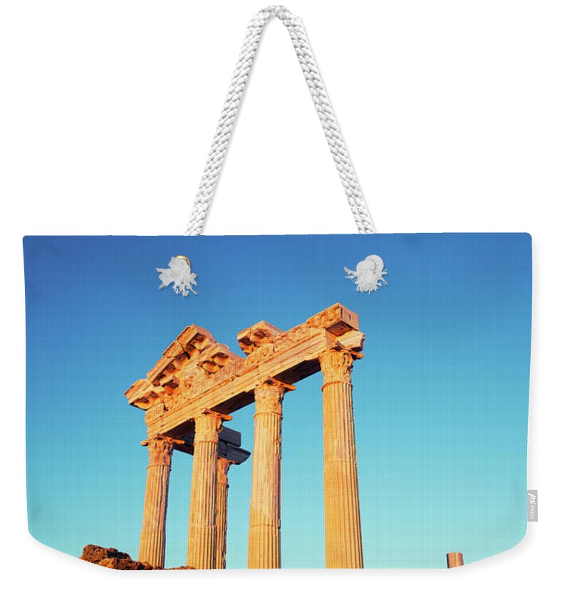 Ancient History Weekender Tote Bag featuring the photograph Apollo Temple #1 by Barcin