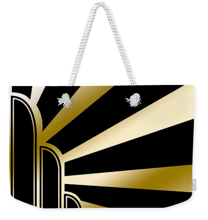 Art Deco Weekender Tote Bag featuring the digital art Art Deco Poster 2019 by Chuck Staley
