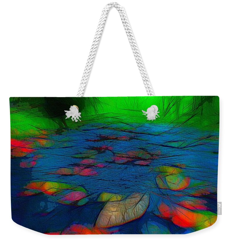 Autumn Weekender Tote Bag featuring the digital art Autumn Leaves #2 by Diana Rajala