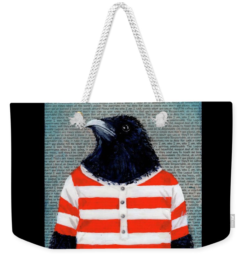 Kid Weekender Tote Bag featuring the painting Avery Kid by Cindy Johnston