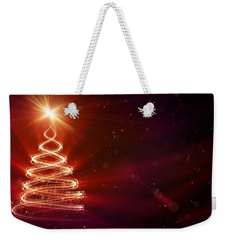 Particle Weekender Tote Bag featuring the digital art Christmas Background #1 by Da-kuk