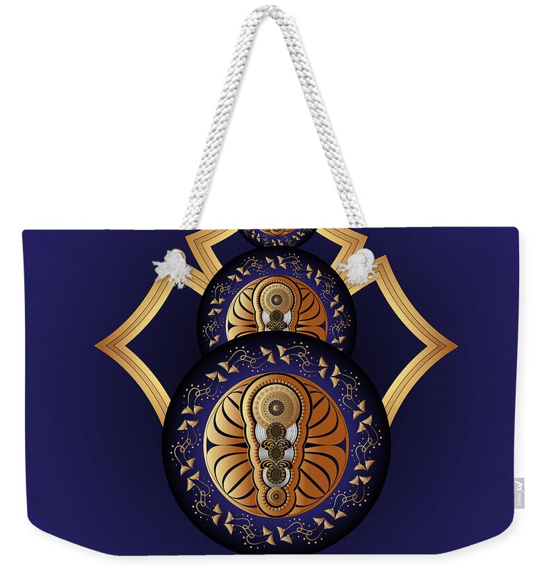 Mandala Weekender Tote Bag featuring the digital art Circumplexical No 3933 by Alan Bennington