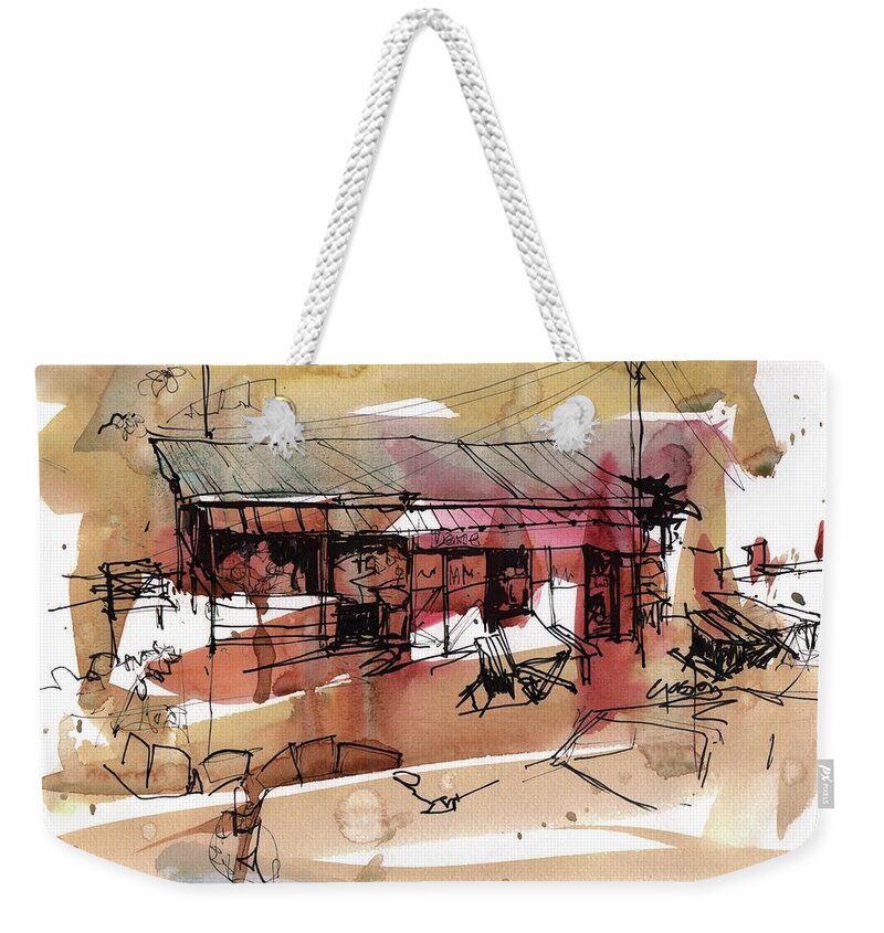  Weekender Tote Bag featuring the painting Darren's Bar #1 by Gaston McKenzie