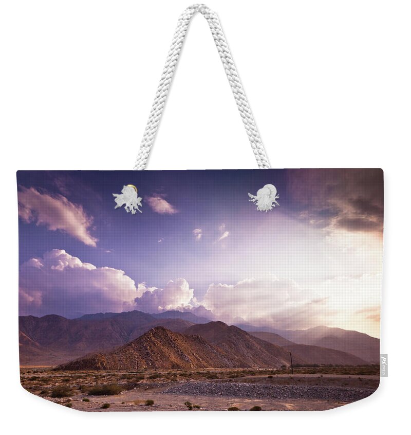 Empty Weekender Tote Bag featuring the photograph Dramatic Palm Springs Landscape #1 by Halbergman