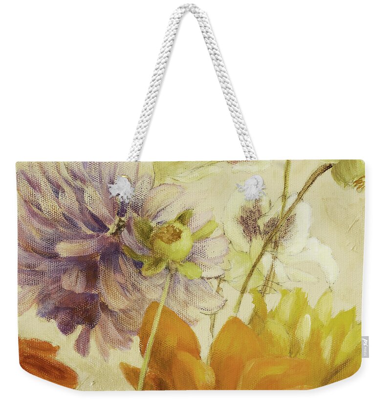 Early Weekender Tote Bag featuring the painting Early Bloomers II #1 by Lanie Loreth