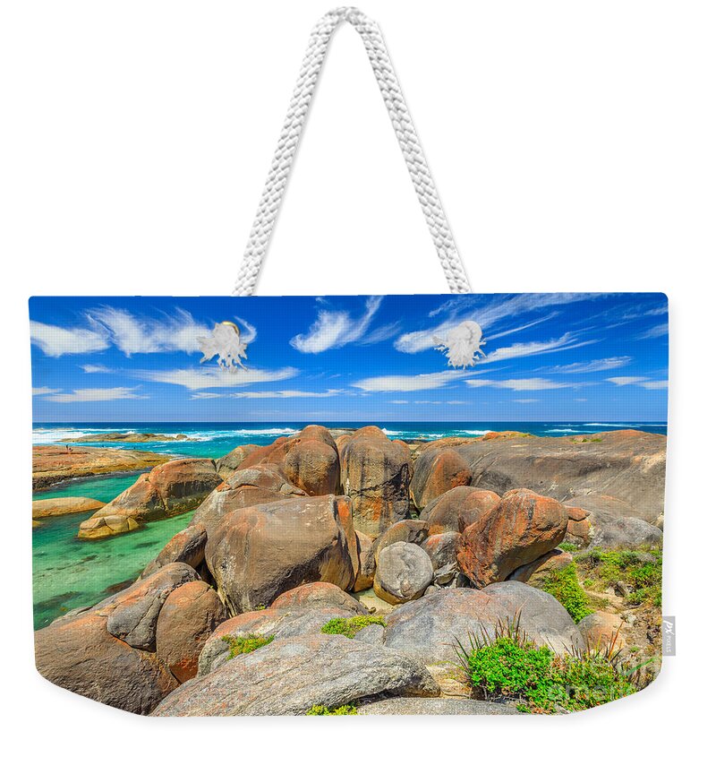 Western Australia Weekender Tote Bag featuring the photograph Elephant Rocks Walk #1 by Benny Marty