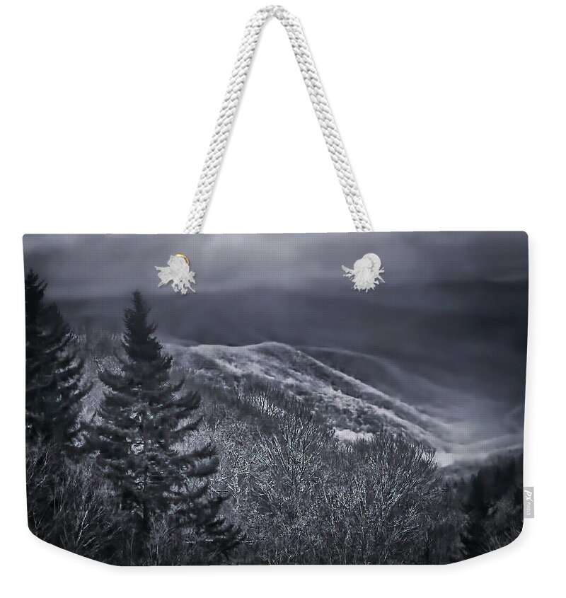  Weekender Tote Bag featuring the photograph Fade to Black #1 by Jack Wilson