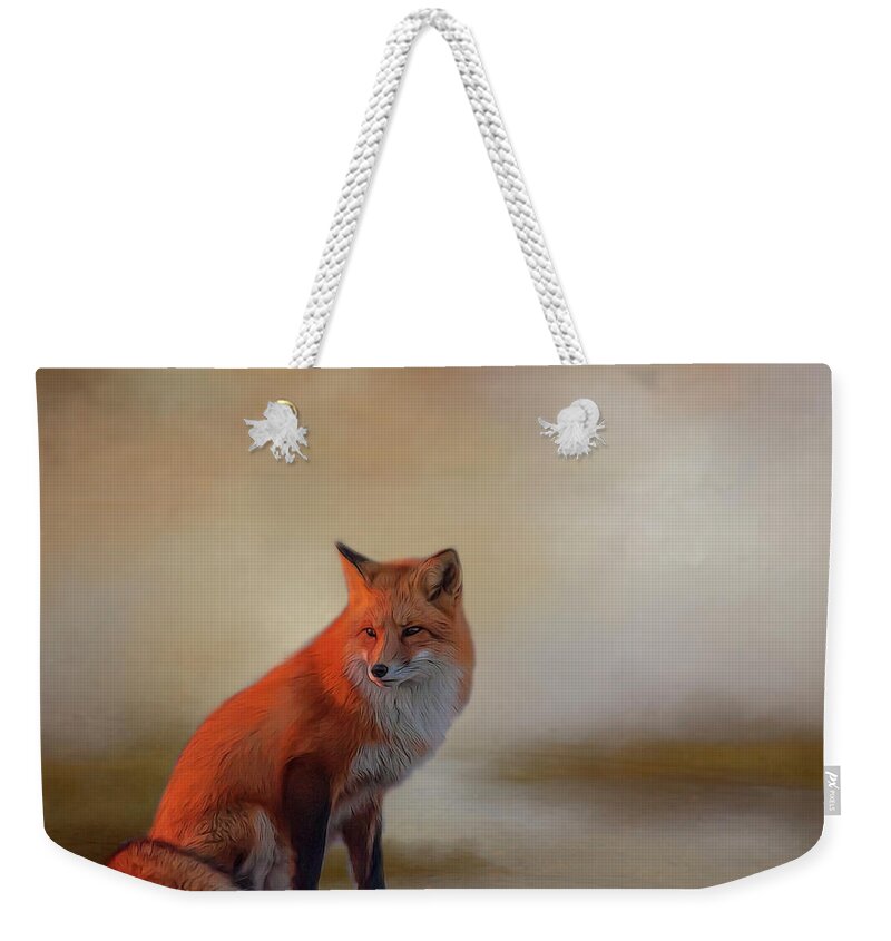 Fox Weekender Tote Bag featuring the photograph Foxy by Cathy Kovarik