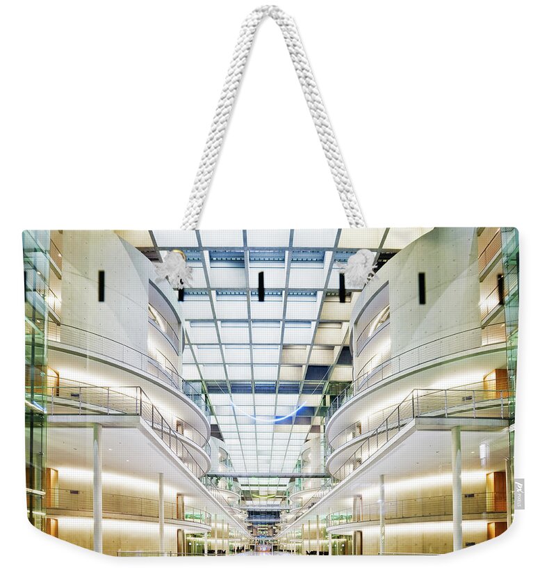 Ceiling Weekender Tote Bag featuring the photograph Futuristic Architecture #1 by Nikada