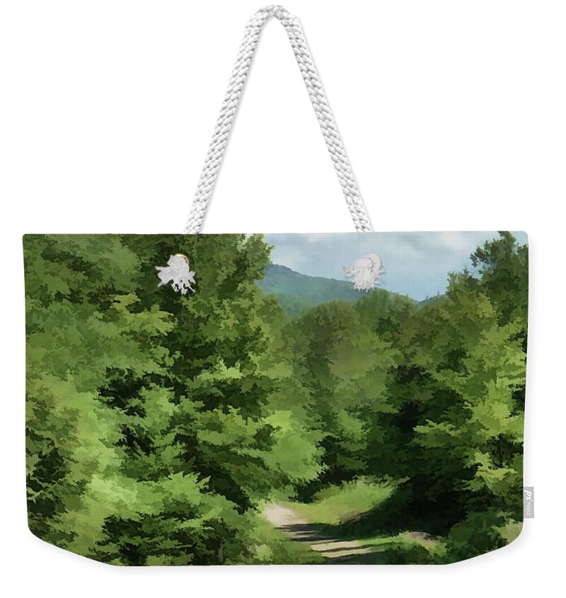 Road Weekender Tote Bag featuring the photograph Going Down the Road #2 by Xine Segalas