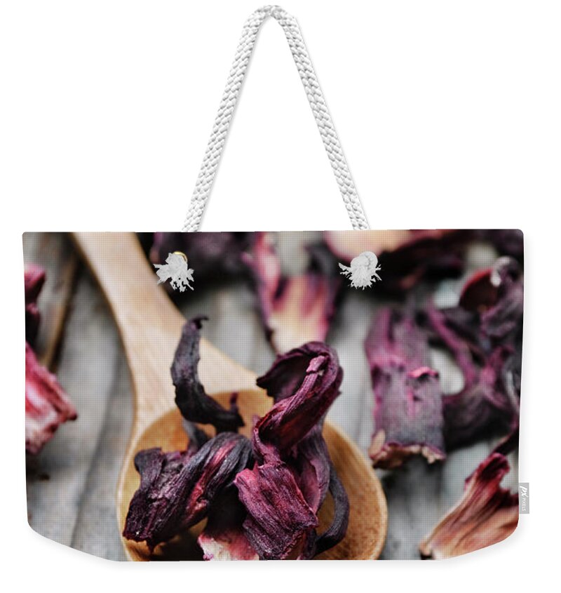 Tea Weekender Tote Bag featuring the photograph Hibiscus Tea #1 by Jelena Jovanovic