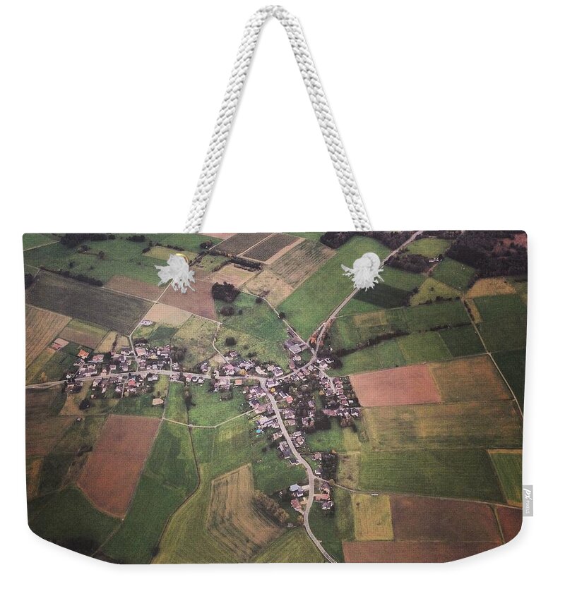Tranquility Weekender Tote Bag featuring the photograph High Angle Aerial View Of Croatia #1 by Yulia Reznikov
