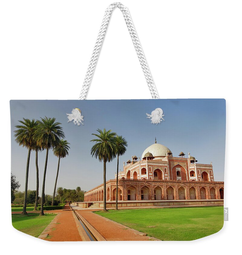 New Delhi Weekender Tote Bag featuring the photograph Humayuns Tomb #1 by Adam Jones