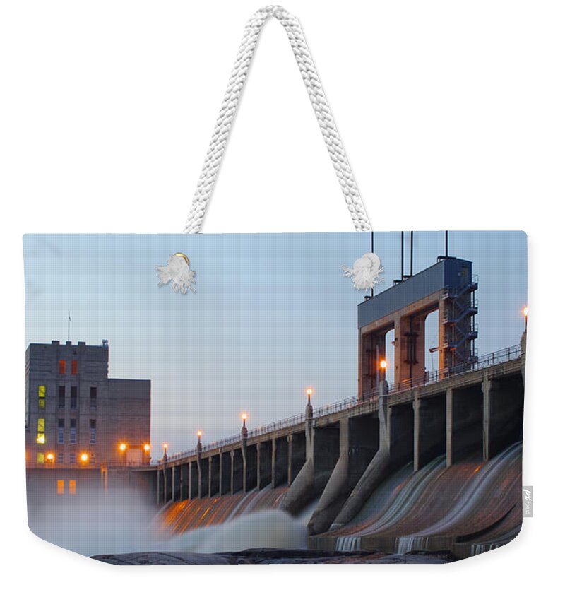 Bedrock Weekender Tote Bag featuring the photograph Hydroelectric Dam #1 by Ianchrisgraham