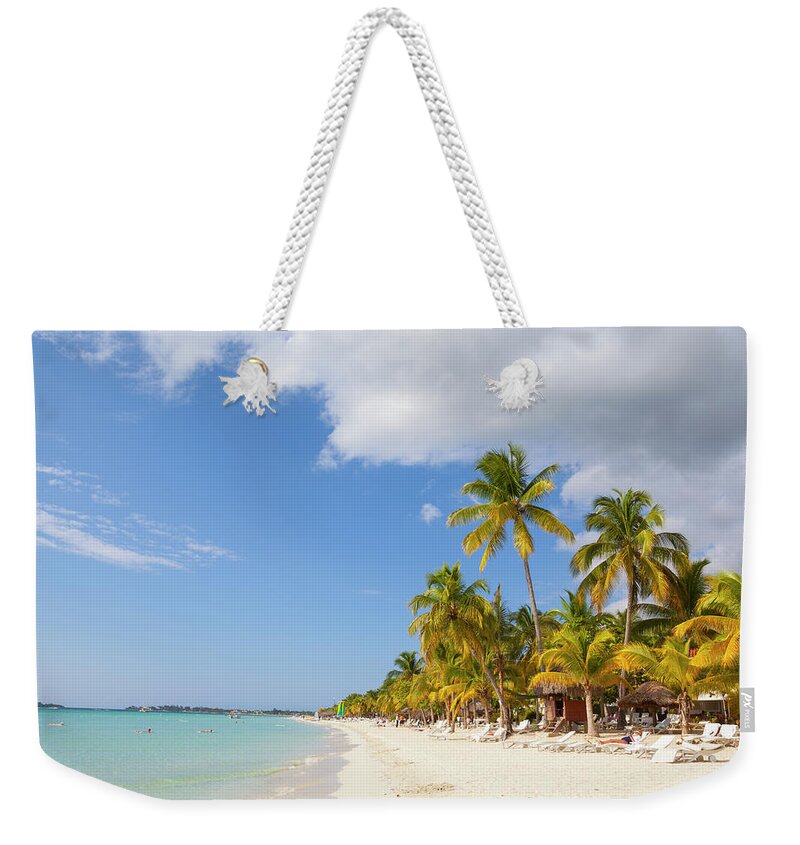 Water's Edge Weekender Tote Bag featuring the photograph Idyllic White Sand Beach, Negril #1 by Douglas Pearson