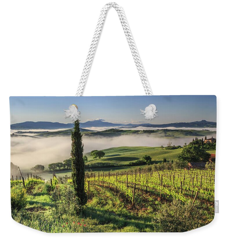 Estock Weekender Tote Bag featuring the digital art Italy, Tuscany, Orcia Valley #1 by Maurizio Rellini