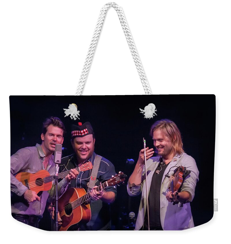 Ketch Secor Weekender Tote Bag featuring the photograph Ketch Secor and Chance McCoy #1 by Micah Offman