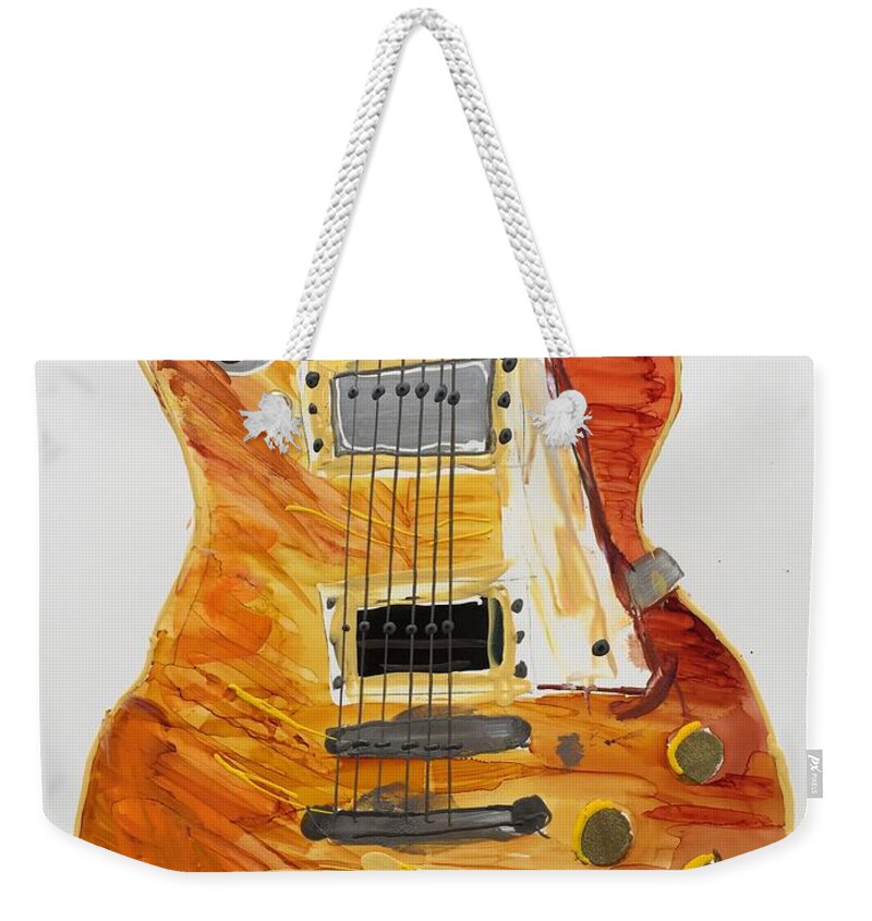 Abstract Weekender Tote Bag featuring the painting Les Paul #1 by Bonny Butler