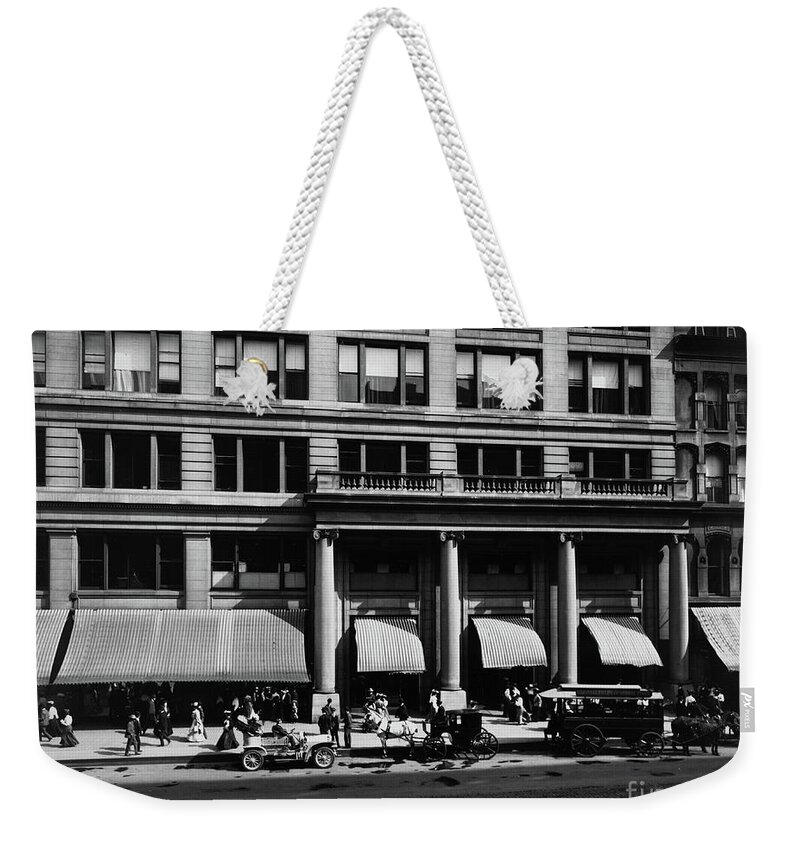 Marshall Field And Company Weekender Tote Bag featuring the photograph Marshall Field And Company, Chicago, Illinois, Usa, 1905 by Barnes And Crosby