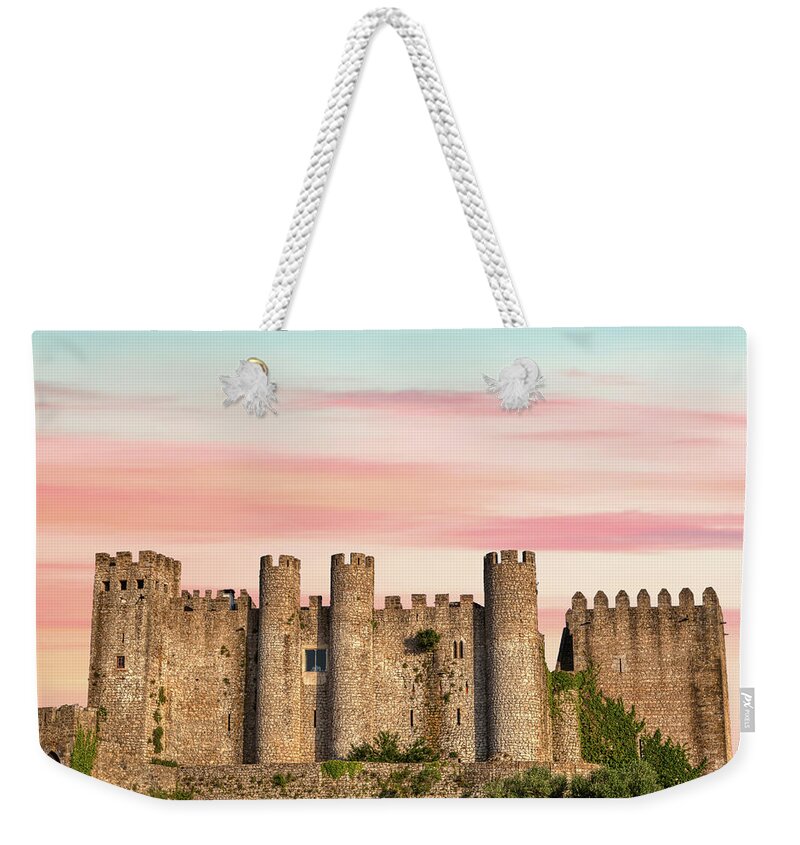 Medieval Weekender Tote Bag featuring the photograph Medieval Castle of Obidos by David Letts