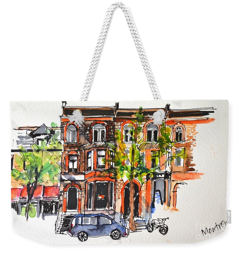 Buildings Weekender Tote Bag featuring the painting Montreal #1 #1 by Betty M M Wong