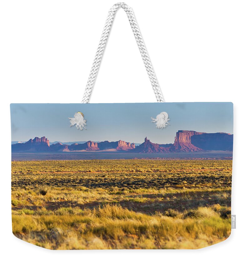 Scenics Weekender Tote Bag featuring the photograph Monument Valley Navajo Tribal Park #1 by Adventure photo