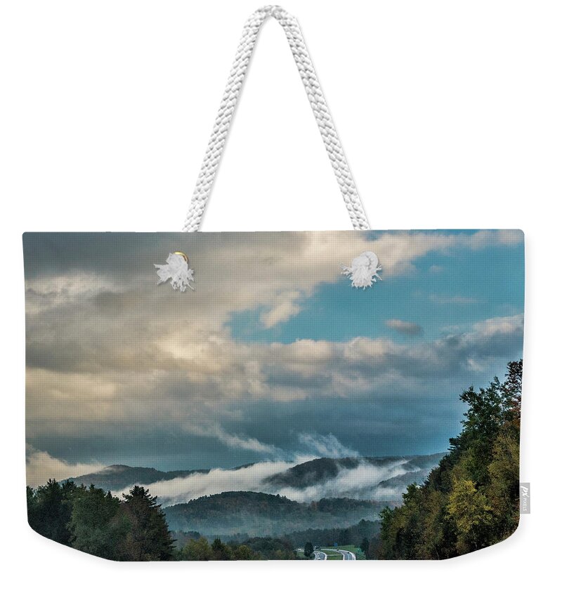 Mountains Weekender Tote Bag featuring the photograph Mountain Clouds #1 by Cathy Kovarik