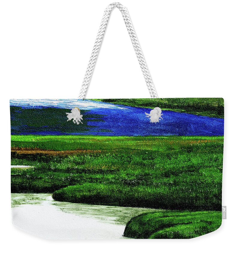 Maine Coast Weekender Tote Bag featuring the painting Mt Desert Island #1 by Paul Gaj