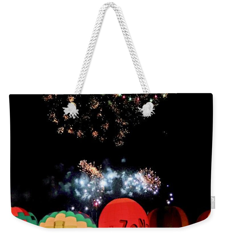 Night Weekender Tote Bag featuring the photograph Night Glow #1 by Sarah Lilja