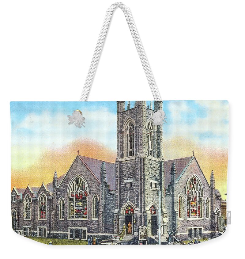Architecture Weekender Tote Bag featuring the drawing Old City Church #1 by CSA Images