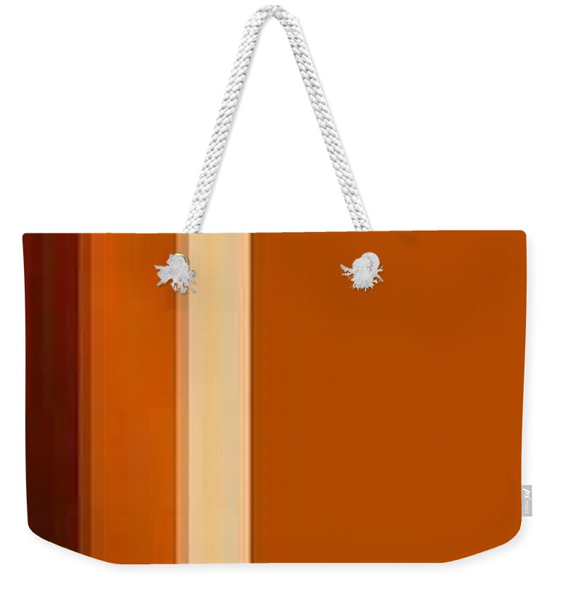 Oil Weekender Tote Bag featuring the painting Orange Plank #1 by Archangelus Gallery