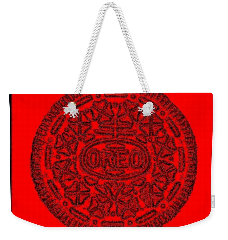 Oreo Weekender Tote Bag featuring the photograph Oreo Redux Red 2 by Rob Hans