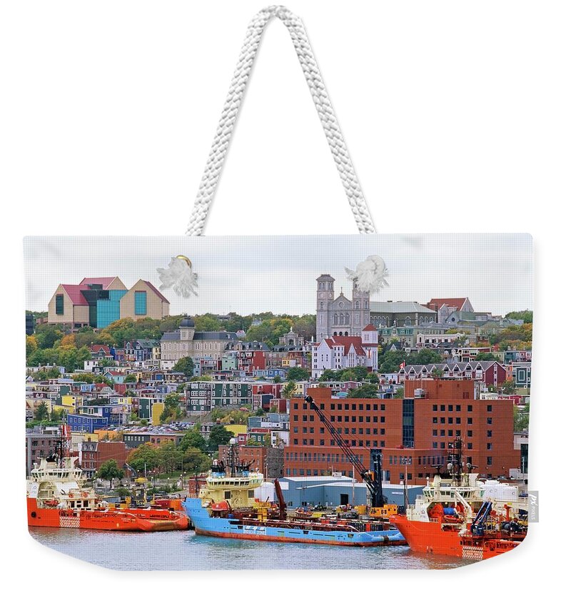 Water's Edge Weekender Tote Bag featuring the photograph Overview Of Historic Saint Johns #1 by Bilderbuch  / Design Pics
