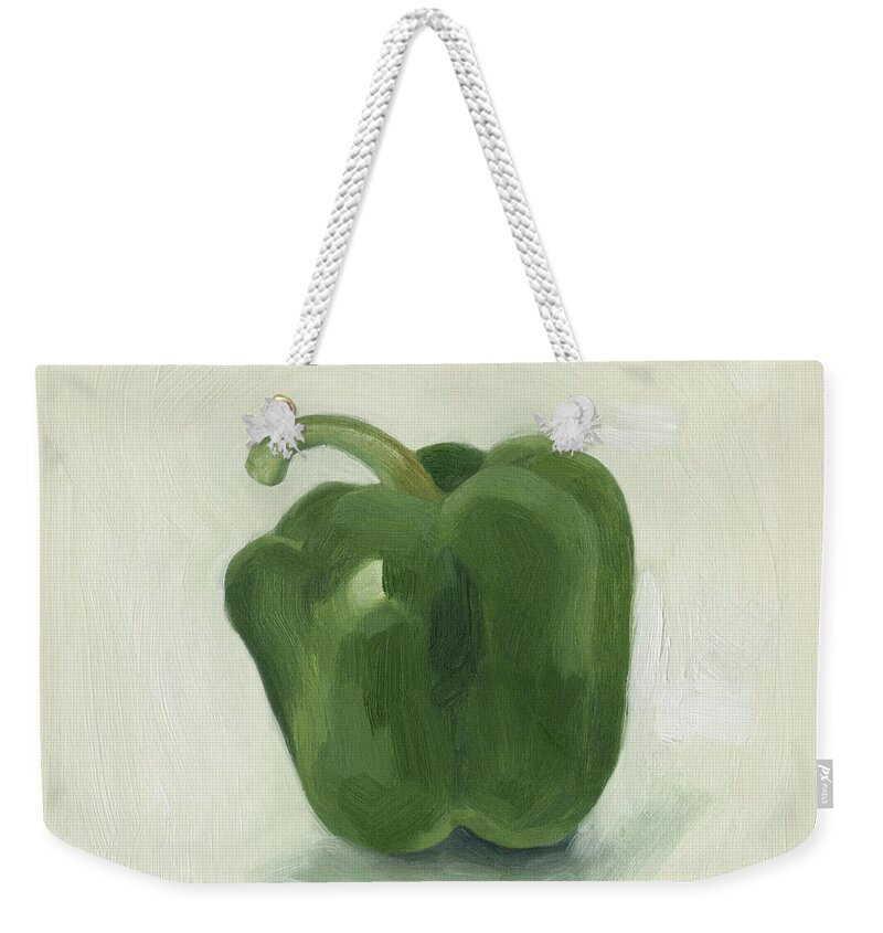 Kitchen Weekender Tote Bag featuring the painting Pepper Study II by Emma Scarvey