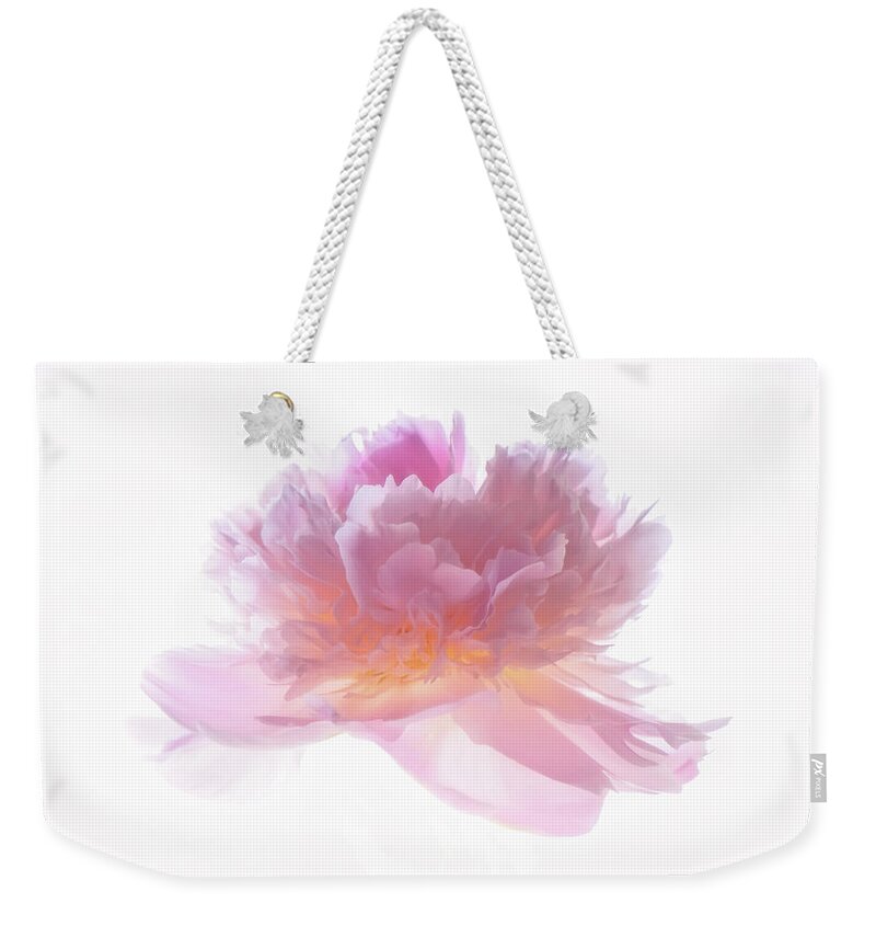 Peony Weekender Tote Bag featuring the photograph Pink Peony by Philippe Sainte-Laudy