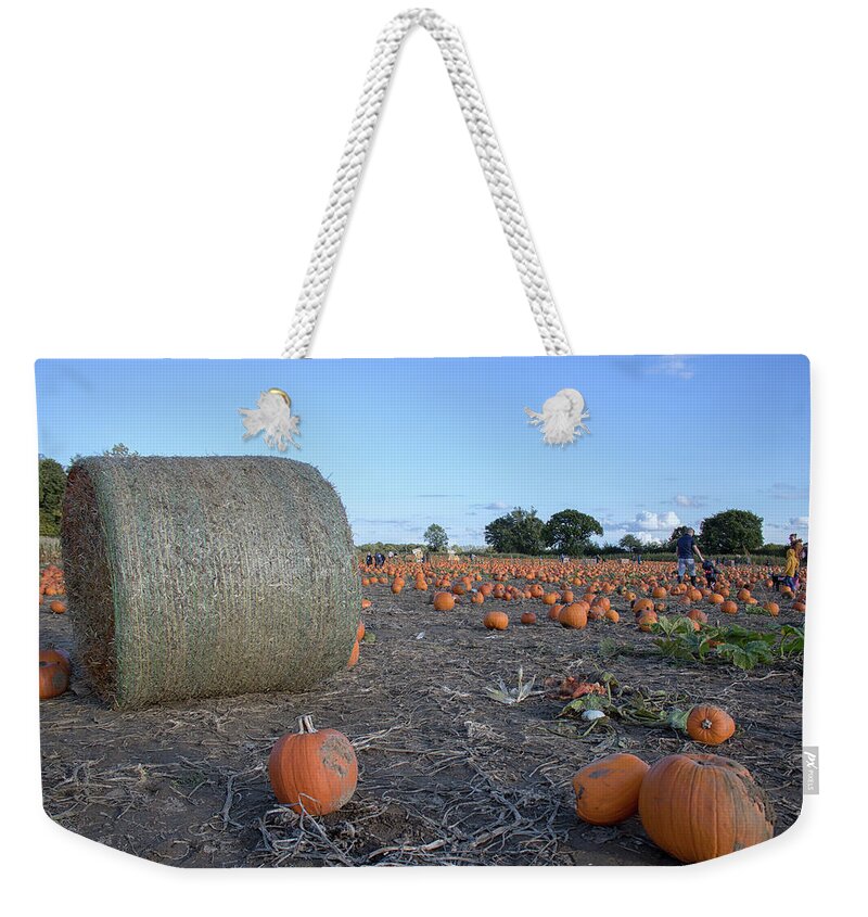Halloween Weekender Tote Bag featuring the photograph Pumpkin Patch #1 by Martin Newman