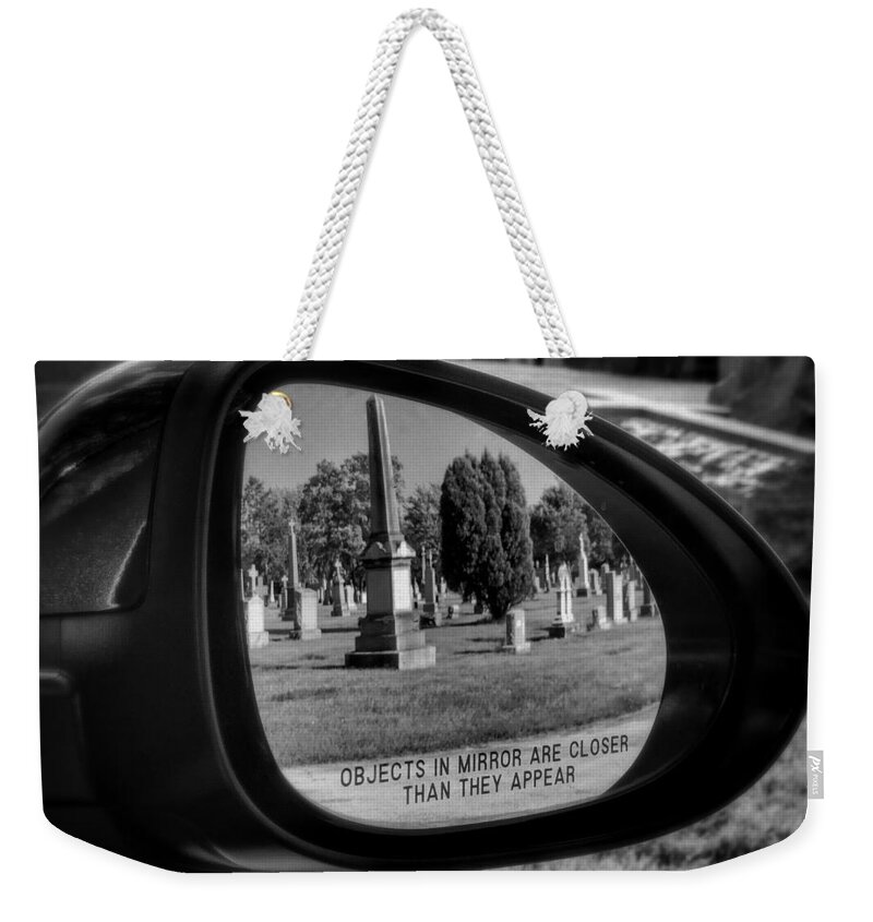  Weekender Tote Bag featuring the photograph Rearview #1 by Tony HUTSON