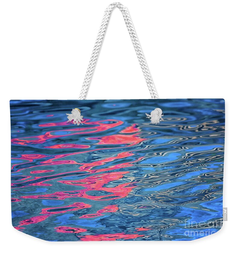Abstract Weekender Tote Bag featuring the photograph Reflecting #2 by Karen Adams