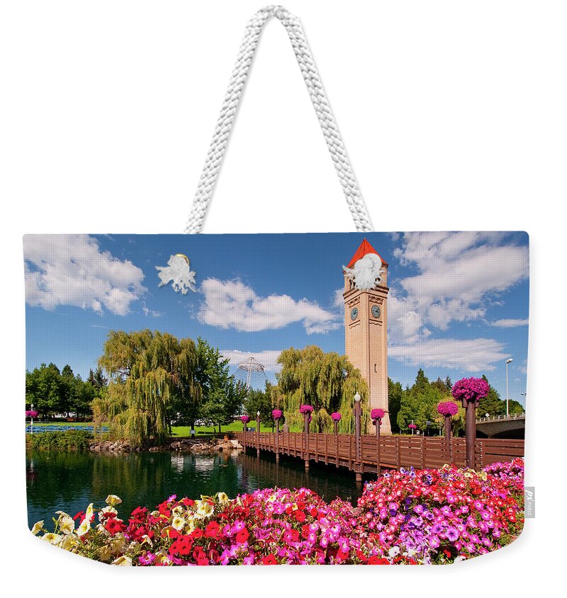 Estock Weekender Tote Bag featuring the digital art Riverfront Park, Washington State #1 by Towpix